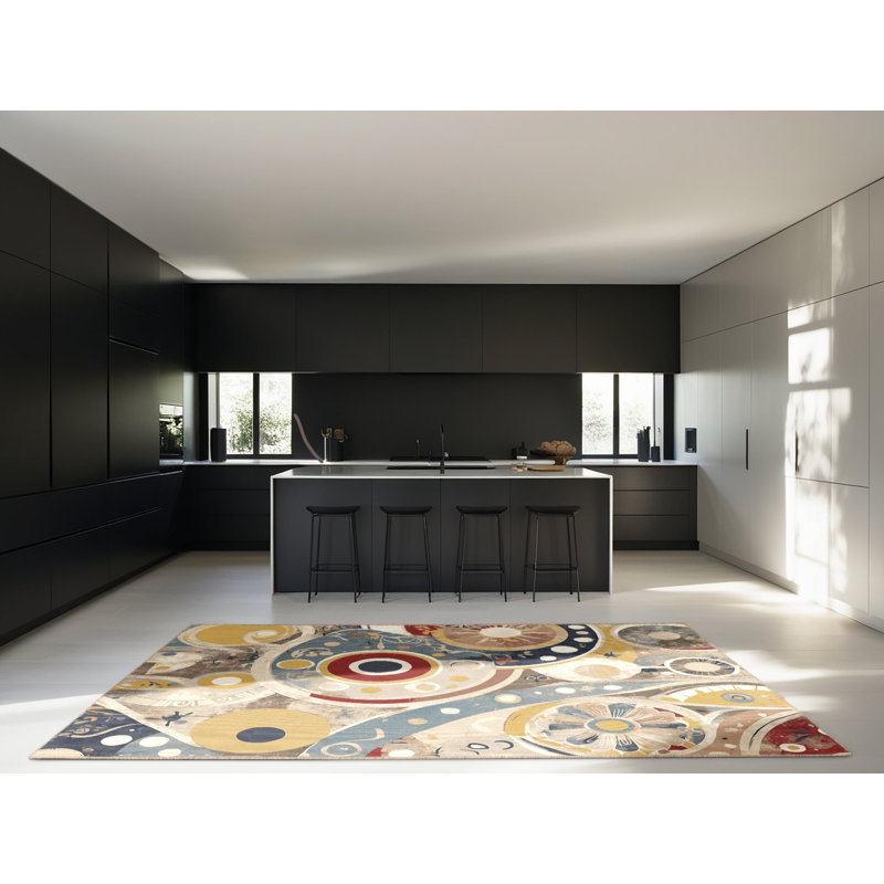 Lively Spark Rug, Square 4'