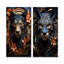 Obsidian Stealth Leopard - Ensemble de 2 décorations murales léopard-102577827-102577830