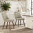 Modern Channel Tufted Upholstered Dining Chairs with Solid Wood Legs-876970608