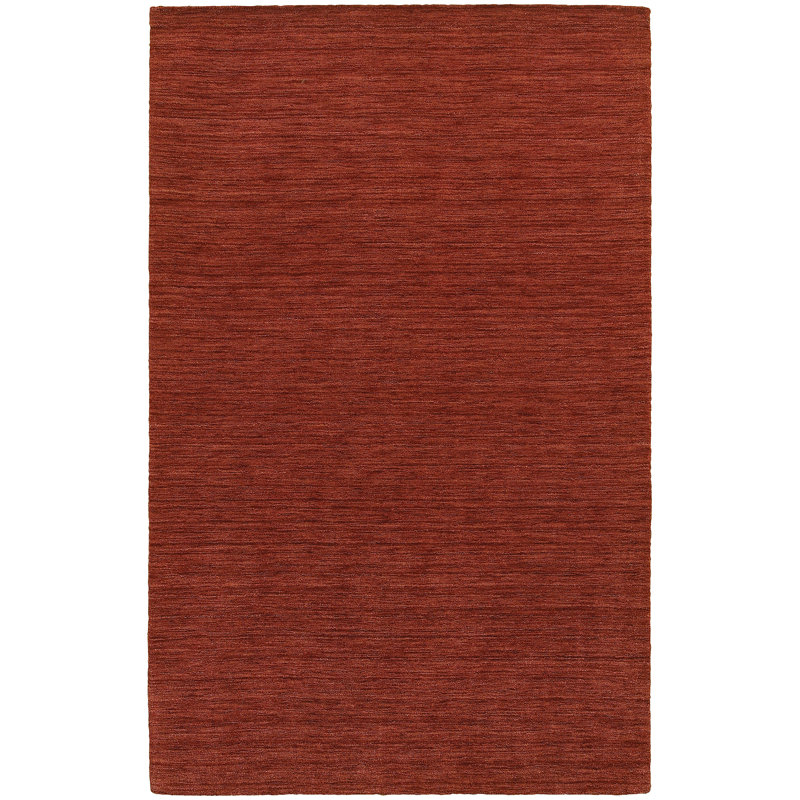 Tapis rouge en laine touffeté à la main Nala, Rectangle 6 pi x 9 pi