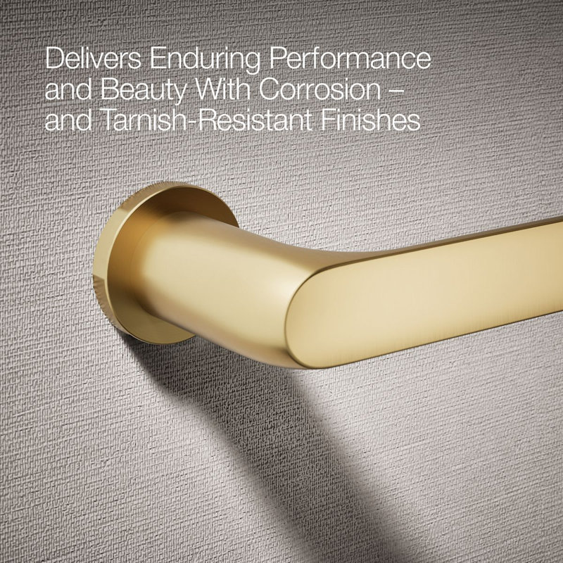 Avid Towel Arm, Vibrant Brushed Moderne Brass