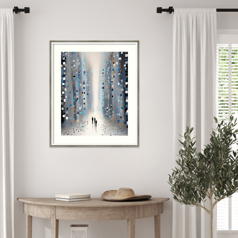 Impression d'art mural encadrée "réseau chiffres n ° 1" par Weirton Wood, 25 x 21