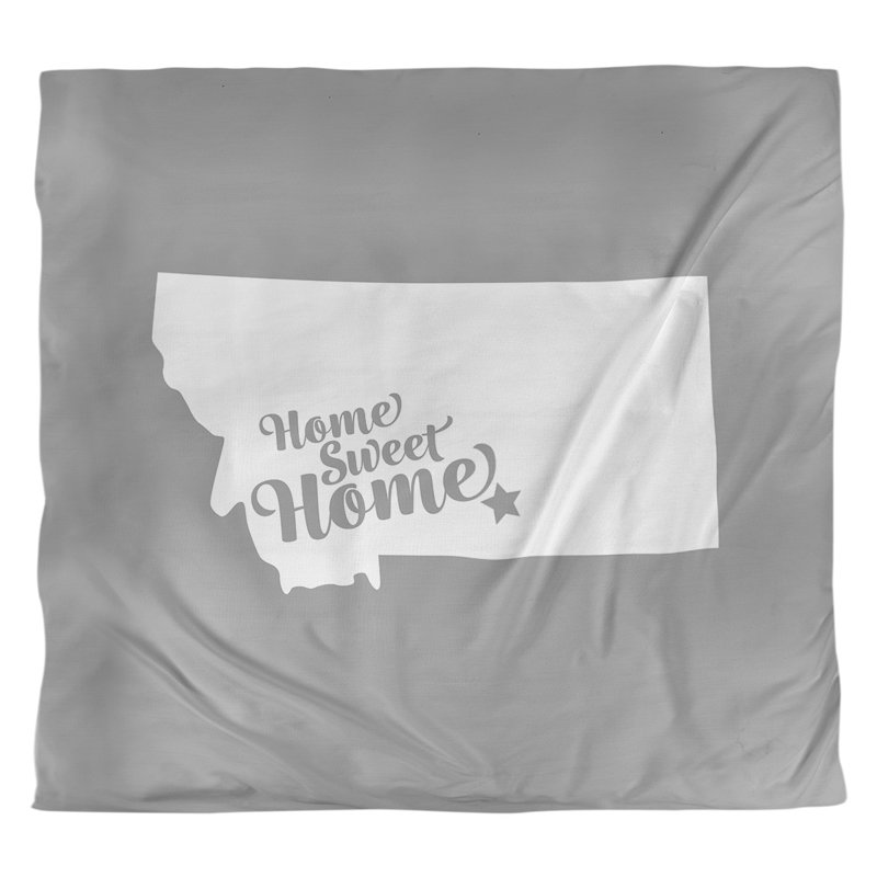 Housse de couette home billings, Housse de couette pour grand lit, Gris, Polyester brossé