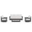 Ensemble de 4 chaises d'extérieur Modern-132791645-132791646