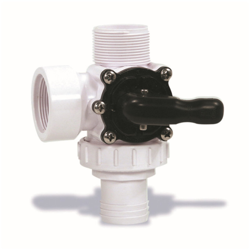Hydrotools Swimming Pool And Spa Standard Left Outlet 3-Way Ball Valve - 6.25"