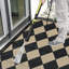 Tapis d'extérieur en plastique paille - Tapis de patio à carreaux imperméable avec envers antidérapant, conception géométrique moderne pour la cour, le balcon, le camping, le pique-nique-156983735