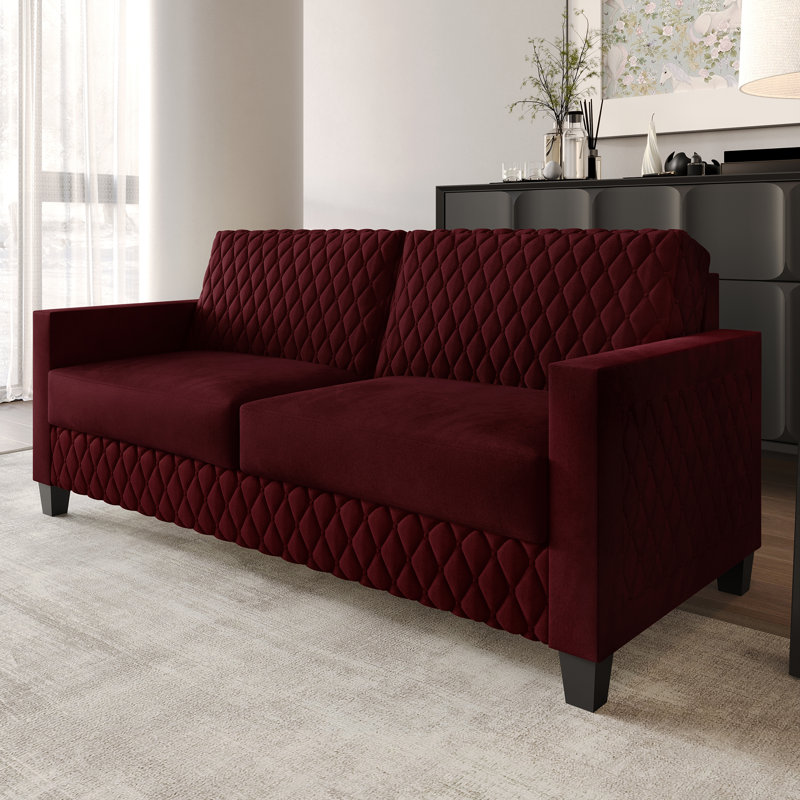 Elegant Velvet Upholstered 3-Seater Sofa