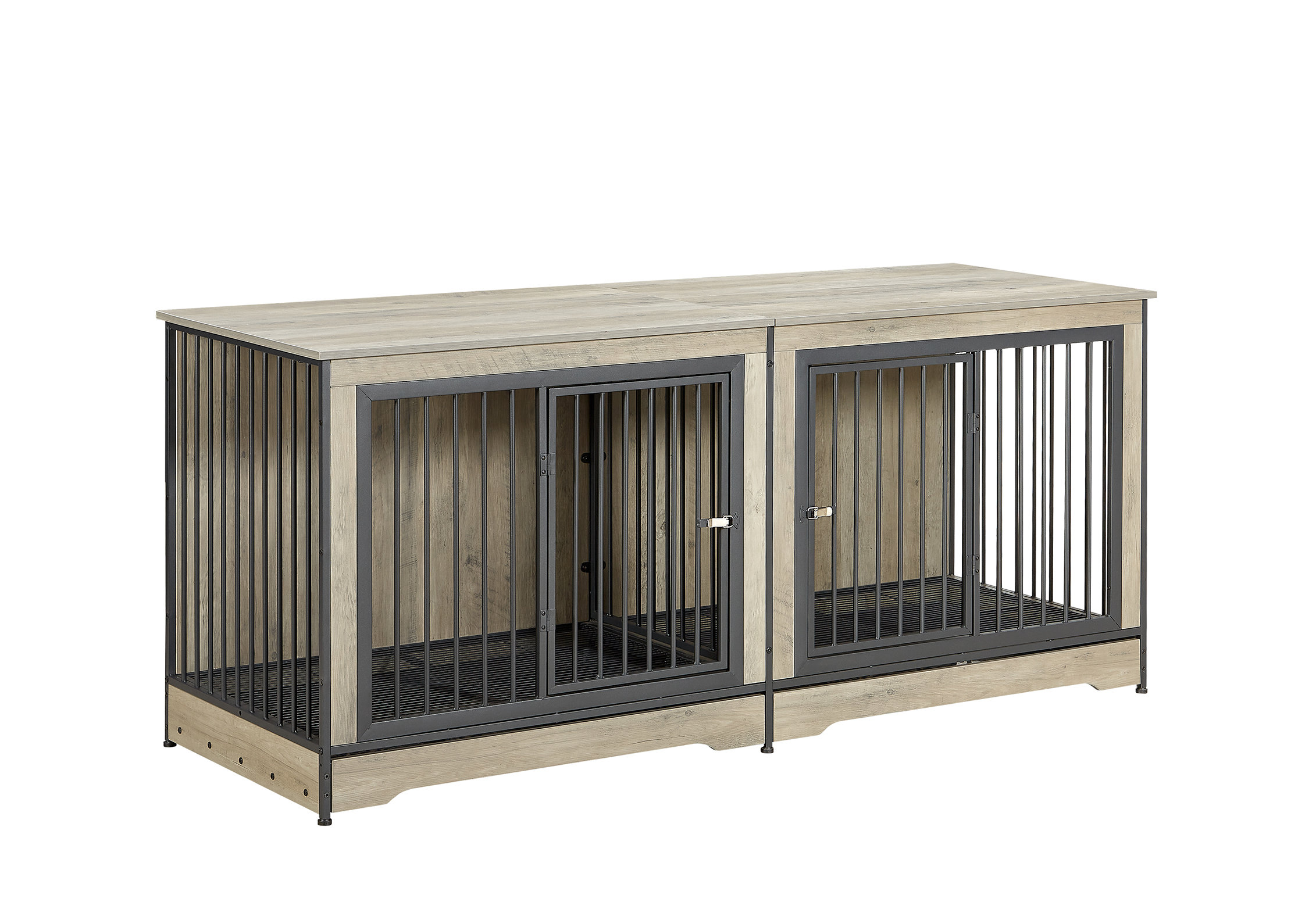 Furniture Style Dog Crate, TV Stand Dog Kennel Indoor, Large Dog Bed for  Two Dogs, Removable Divider and 2 Drawers, for Small Medium Large XL Dog