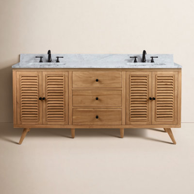 Harper Carrara Marble Single Bathroom Vanity