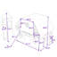 Lit mezzanine simple avec glissade et maisonnette-118015038