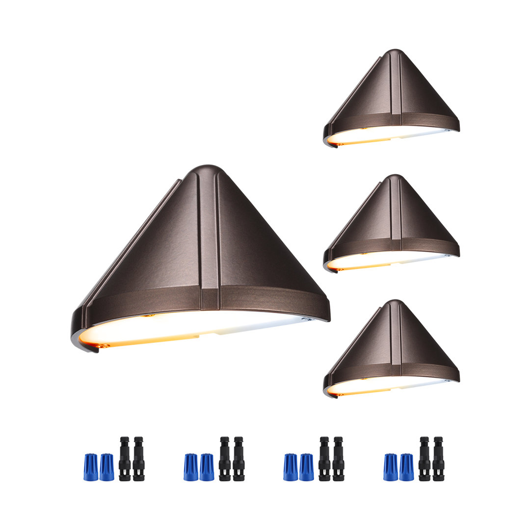 Raffermir Oil Rubbed Bronze Integrated LED Metal Deck Light (Set of 4) LEDVANS