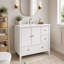 Ensemble de meuble-lavabo blanc, armoire de rangement avec portes et tiroirs, meuble-lavabo moderne avec surface peinte