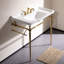 Lavabo mural en céramique avec pieds en acier inoxydable Corbin-827814087-827814086-812964497