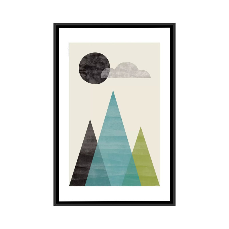«Mountains I» par TomasDesign - impression sur toile tendue, H 48 po x l 32 po x P 1,5 po, Toile avec cadre noir