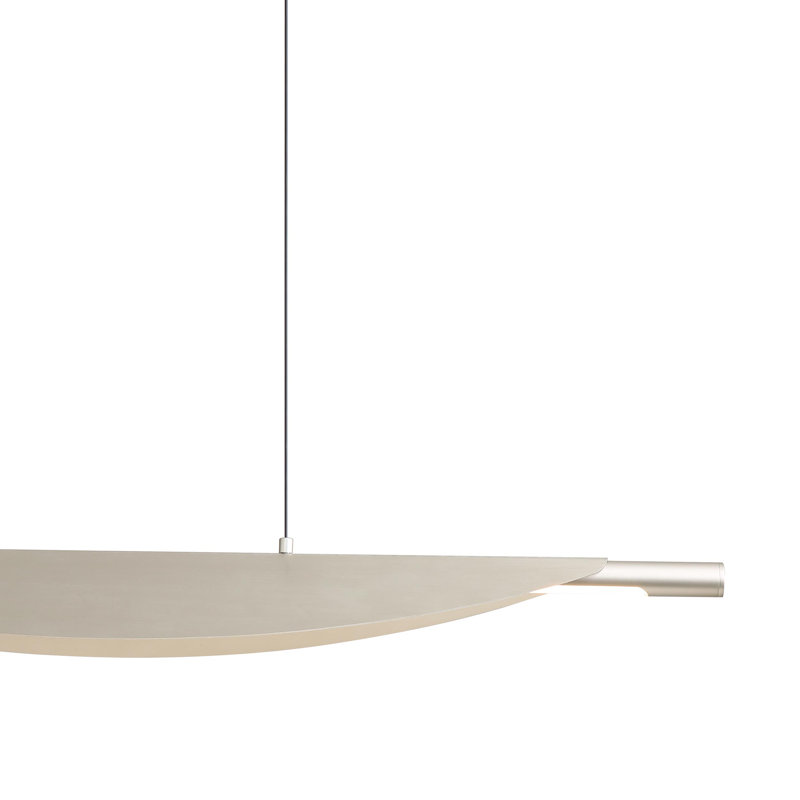 Luminaire suspendu linéaire à DEL 42 po Luma, Argent argent, Nickel sablé