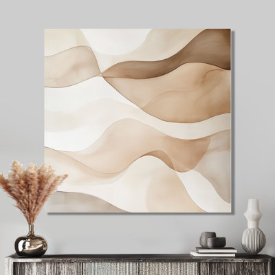 Whispered Organic Forms - Décoration murale abstraite minimaliste en métal, impression moderne sur métal