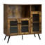 Buffet avec porte vitrée et tablettes réglables