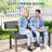 Curved 2-Person Outdoor Bench – Weatherproof HDPE, 800lb Capacity-129164666