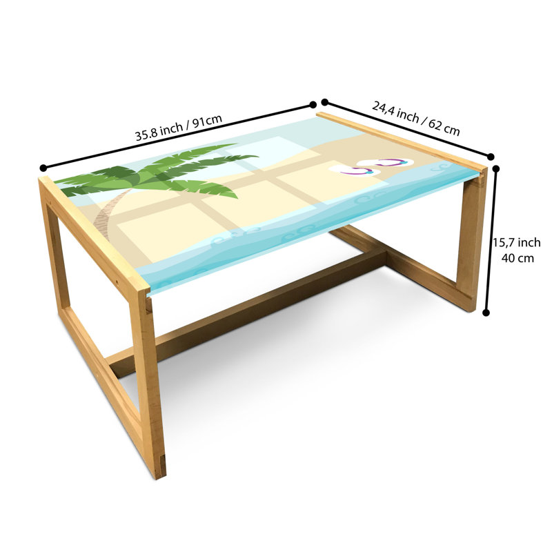 Isabellagrace Sled Coffee Table, 90cm H x 62cm W x 40cm D