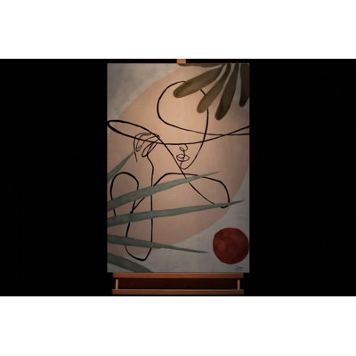 Thoughts of Longing Hand -Painted Acrylic Painting