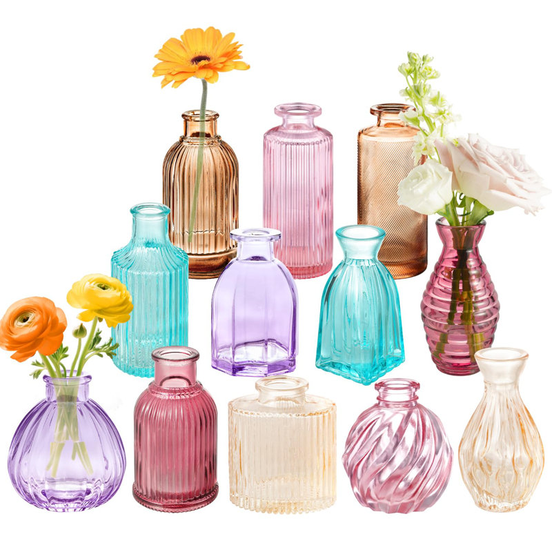 Ensemble de 12 vases Bud, Série couleur