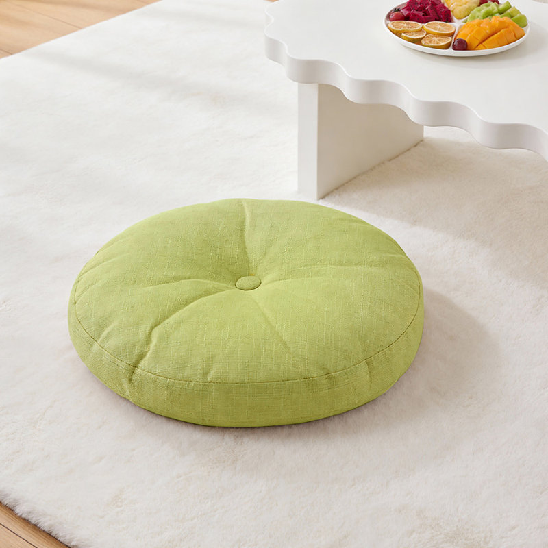 Detachable Round Floor Cushion, Green