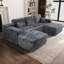Repose-pieds moelleux - gris