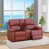 Jenesis Burgundy Red Faux Leather