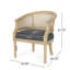 Chaise d'appoint en bois d'hévéa-1984534914