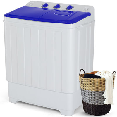 30Lbs High Efficiency Portable Washer  Dryer Combo 19Lbs Washer11Lbs Spinner With Drain Pump