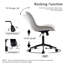 Fauteuil de bureau pivotant sans accoudoirs en similicuir rembourré et imperméable-938714774