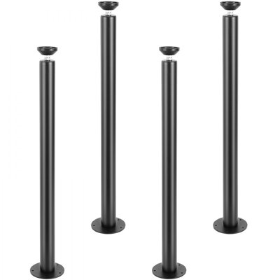 Adjustable Desk Legs, Reinforced Steel Office Table Furniture legs Set of 4 for DIY, 1200 lbs Load Capacity Heavy Duty Desk Legs, Quick Instalation Legs with Adjustable Foot Cup Black