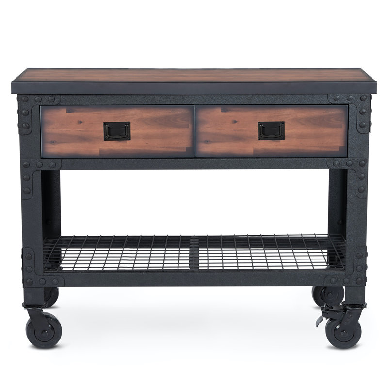 48'' W Wood Top Workbench with Wheels