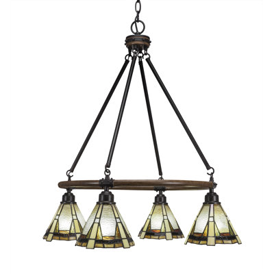 Lustre 4 lumières Blacksmith Blacklight