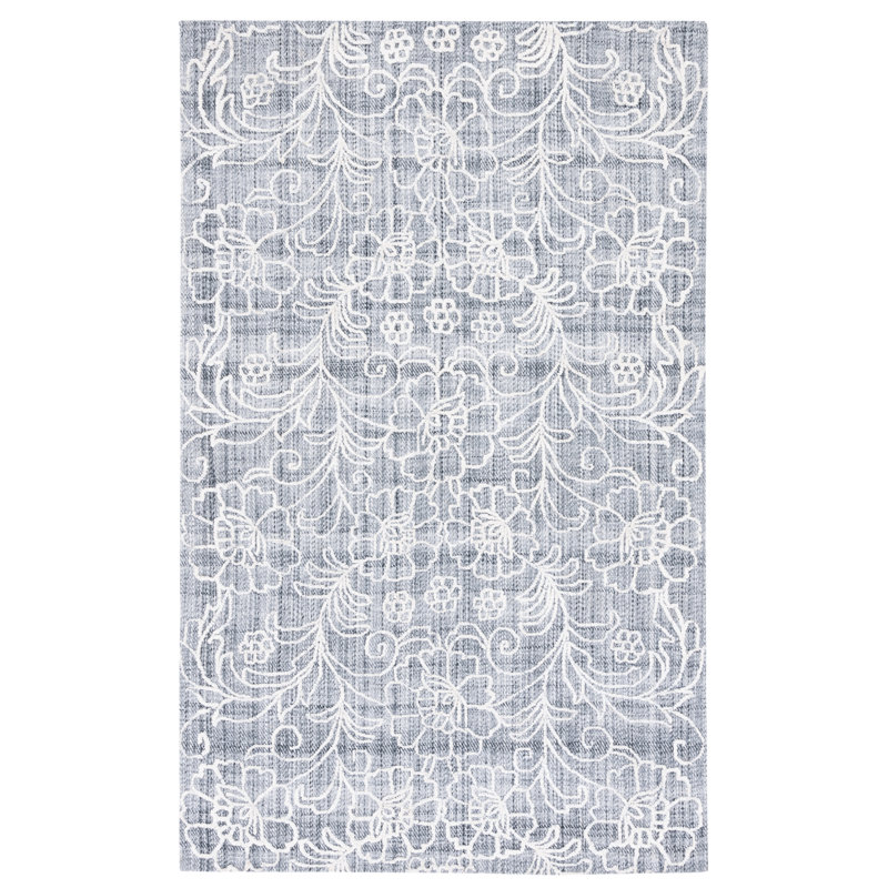 Marbella Hand Tufted Performance Floral Rug, Rectangle 4' x 6'