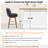 26" Mid-Century Modern Counter Height Bar Stools, 360° Swivel Fabric Upholstered Barstools with Solid Wood Legs, Island Chairs with Backrest-1355595996
