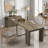 Keefe 5-Panel Modern Rustic Extendable Dining Table With Built-In Outlet-116377618