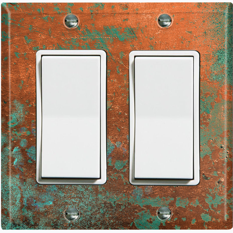 Patterned 2 - Gang Rocker Standard Wall Plate