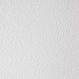 Solid Kinver White Paintable Textured Vinyl  Wallpaper  10m x 53cm Matte Roll