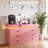 47.24" Modern Dresser for Bedroom, TV Stand with Charging Station, Floating 6-Drawer Sideboard Cabinet for Home-1971940128