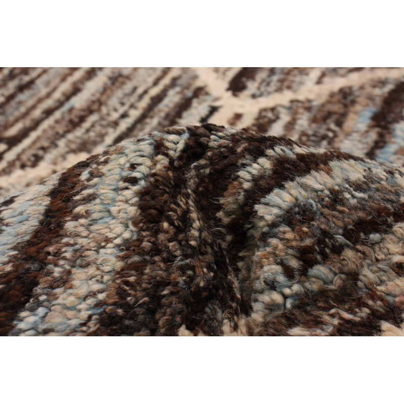 Zebulen One-of-a-Kind 8' X 10' New Age Wool Area Rug Brown