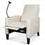 Fauteuil inclinable moderne beige - Rembourrage en mousse avec structure en métal pour adultes, fonction réglable, support pour téléphone et espaces de vie pour tasses
