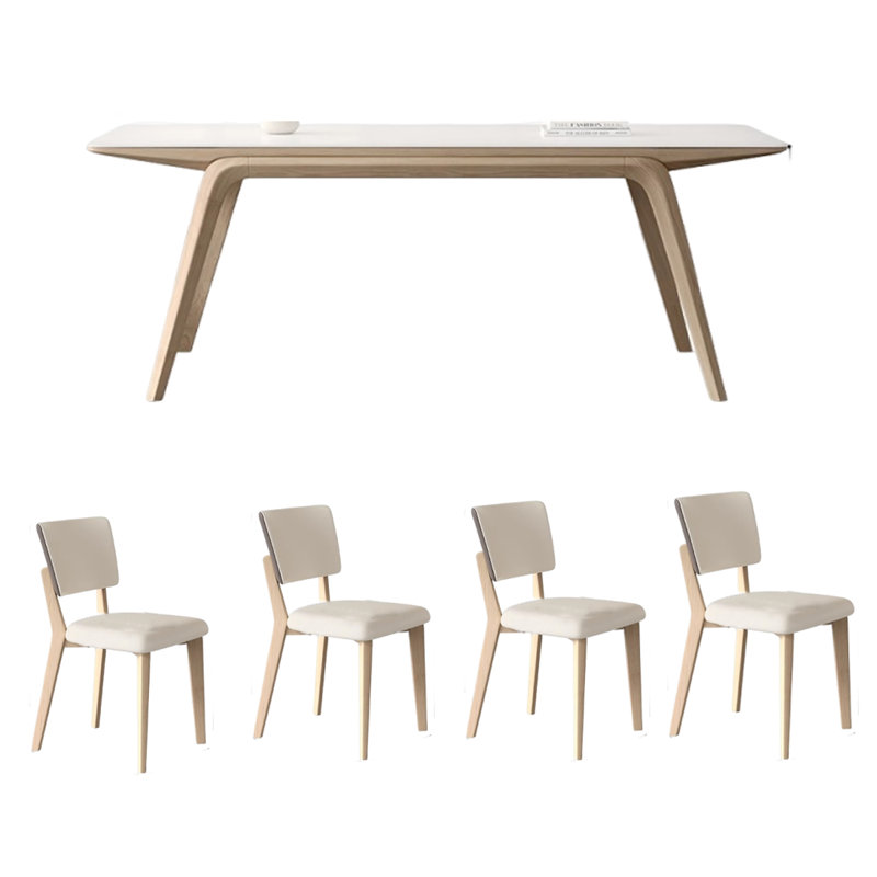 Rectangular Nordic dining table, 29.53"H x 55.12"L x 31.5"W