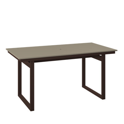  Table moderne à hauteur de comptoir de 38 po x 74 po. Bois vieilli et brun Tudor