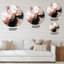 «Pink Gold Splash Marble II», art mural rond en marbre abstrait sur métal-88599144