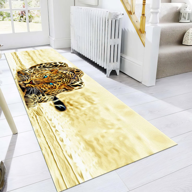 Plush Soft Pile Printed Rug Featuring a Vibrant Array of Geometric Shapes and Intricate Designs for a Striking Addition to Your Living Space