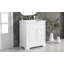 Meuble-lavabo de 30 pouces avec lavabo, armoire et tiroirs, panneau de fibres à densité moyenne durable et fabrication en bois massif pour les salles de bain modernes