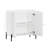 Abbey 32" Modern Accent Cabinet with Adjustable Shelves and Metal Legs in White-1412652219