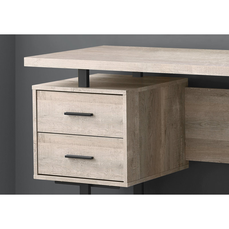 Jazarian Computer Desk, Home Office, Laptop, Left, Right Set-up, Storage Drawers, Work, Chrome Duplicate 1, Black Duplicate