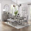 Ensemble de 2 chaises d'appoint rembourrées avec dossier et garniture cloutée avec finition brun gris